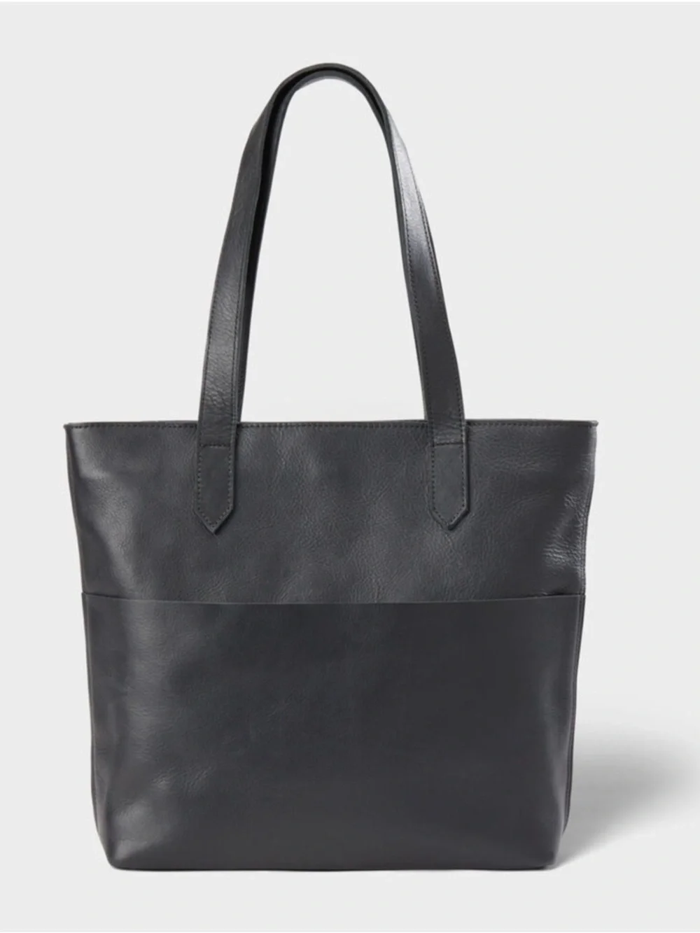 Duluth Trading Black Classic Double-Handled Lifetime Leather Tote - Picture 1 of 6